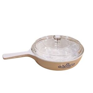 Vintage Corning Ware Blue Cornflower P-83-B 6.5 Inch Skillet w Glass Lid Canada